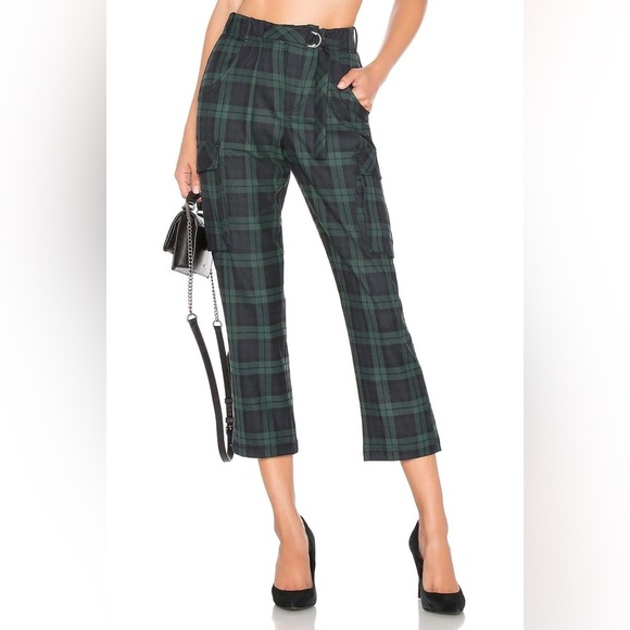 Free People Pants - Free People Plaid Cropped Pants Green Size 4